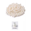 250 gram 12mm Krem Renk Plastik İnci Boncuk Çanta ve Takı Yapım Boncuğu (~200 adet)