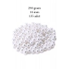 250 gram 14mm Beyaz Renk Plastik İnci Boncuk Çanta ve Takı Yapım Boncuğu (~135 adet)