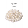 250 gram 14mm Krem Renk Plastik İnci Boncuk Çanta ve Takı Yapım Boncuğu (~135 adet)