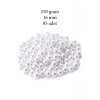 250 gram 16mm Beyaz Renk Plastik İnci Boncuk Çanta ve Takı Yapım Boncuğu (~85 adet)