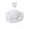 250 gram 20mm Beyaz Renk Plastik İnci Boncuk Çanta ve Takı Yapım Boncuğu (~50 adet)