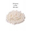 250 gram 8mm Krem Renk Plastik İnci Boncuk Çanta ve Takı Yapım Boncuğu (~800 adet)
