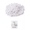 50 gram 12mm Beyaz Renk Plastik İnci Boncuk Çanta ve Takı Yapım Boncuğu (~40 adet)