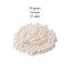 50 gram 14mm Krem Renk Plastik İnci Boncuk Çanta ve Takı Yapım Boncuğu (~27 adet)