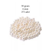 50 gram 6mm Krem Renk Plastik İnci Boncuk Çanta ve Takı Yapım Boncuğu (~375 adet)