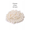 50 gram 8mm Krem Renk Plastik İnci Boncuk Çanta ve Takı Yapım Boncuğu (~160 adet)
