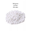 500 gram 10mm Beyaz Renk Plastik İnci Boncuk Çanta ve Takı Yapım Boncuğu (~950 adet)