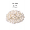 500 gram 14mm Krem Renk Plastik İnci Boncuk Çanta ve Takı Yapım Boncuğu (~270 adet)