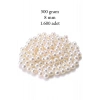 500 gram 8mm Krem Renk Plastik İnci Boncuk Çanta ve Takı Yapım Boncuğu (~1.600 adet)