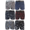 6 Adet Likralı Erkek Boxer Karışık Desenli Pamuklu