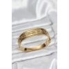 Mey İthalat® 316L Çelik Gold Renk Vintage Model Kadın Kelepçe Bileklik