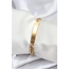 Mey İthalat® 316L Çelik Gold Renk Yazı Yazmaya Uygun Kadın Bileklik