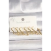 BFS 316L Çelik Gold Renk Yıldız Model Kadın Küpe Seti