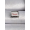 Mey İthalat® 316L Çelik Gümüş Renk Beyaz Pembe Ouma İşlemeli Nomination Charm