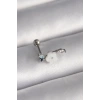 BFS 316L Çelik Gümüş Renk Zirkon Taş Detay Beyaz Çiçek Model Tragus Piercing