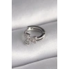 BFS 316L Çelik Gümüş Renk Zirkon Taşlı Kurdele Model Tragus Piercing