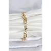 Mey İthalat® CM 14K Gold Renk Kalın Burgu Zincirli Model Kadın Bileklik