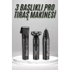 BFS Dijital Göstergeli 3 Başlıklı Tıraş Makinesi Islak Kuru Lazer Öncesi Günlük