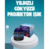 BFS Döner Galaxy Projektör Gece Lambası – Ay ve Yıldız Işıklı Atmosfer Lamba, USB Bağlantılı