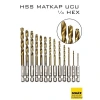 BFS HSS Matkap Ucu 1/4 HEX  13 Parça HSS Tungsten Karbür Matkap Uç 1.5-6.5mm Titanyum