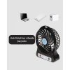 BFS Mini USB Fan – Şarj Edilebilir, Işıklı, 3 Kademe, Taşınabilir Masaüstü Vantilatör