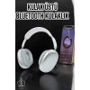 BFS P9 Plus Kablosuz Kulak Üstü Bluetooth Kulaklık Beyaz Mikrofonlu Kulaküstü Kablosuz Kulaklık