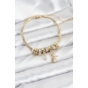 Mey İthalat® Pirinç Gold Renk Tinkerbell Charmlı Kadın Bileklik
