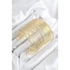 Mey İthalat® Pirinç Tel Sarma Model Gold Renk Kadın Bileklilk