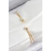 Mey İthalat® Pirinç Zirkon Taşlı Baget Model Gold Renk Kadın Bileklik