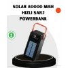Mey İthalat® Powerbank Hızlı Şarj Solar Güneş Enerjili Çok Girişli