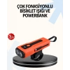 BFS Powerbank Özellikli Bisiklet Işığı Dijital Göstergeli Led