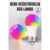 BFS Renk Değiştirebilen RGB Işıklı Led Ampul A+Enerji 15 Watt Led Işık