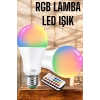 BFS RGB Led Lamba Led Işık Ampul Renk Değiştirebilen 100 Watt
