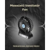 BFS Şarjlı USB Fan – Masaüstü Mini Vantilatör, Taşınabilir, Işıklı, 3 Kademeli, Sessiz