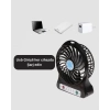 BFS Şarjlı USB Fan – Masaüstü Mini Vantilatör, Taşınabilir, Işıklı, 3 Kademeli, Sessiz