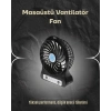 BFS Şarjlı USB Fan – Masaüstü Mini Vantilatör, Taşınabilir, Işıklı, 3 Kademeli, Sessiz