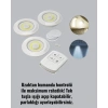 BFS Uzaktan Kumandalı 3 Lü Kablosuz Led Spot Lamba Seti Yapışkanlı Pratik Kullanım