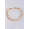 Mey İthalat® Vip Seri Pirinç Zirkon Taşlı Gold Renk Sarmal Model Bileklik