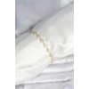 Mey İthalat® Zirkon Taşlı Pirinç Yonca Model Bileklik