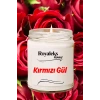 Doğal Özel Seri Kokulu Dekoratif Kavanoz Mum 210 cc - Kırmızı Gül Esansı - RYL