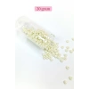 Dökme Cam Kum Boncuk Büyük Boy (6/0) 4 mm - 20 Gram - Krem - BNC071