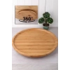 Dönerli Bambu Sunum Tabağı 30 Cm Royaleks-DS3030