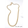 Kısa İtalyan Çelik Kolye-45 CM - Altın