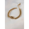 Mey İthalat® 316L Çelik Gold Renk Zincir Model Kadın Bileklik