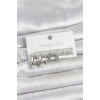 Mey İthalat® 316L Çelik Gümüş Renk Kadın Küpe Seti