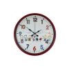 Mey İthalat® 36 Cm Kırmızı Çocuk Odası Duvar Saati
