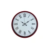 Mey İthalat® 36 Cm Kırmızı Roma Rakamlı Duvar Saati