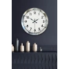 Mey İthalat® 36 cm Krom Metal Standart Duvar Saati