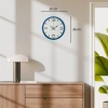 Mey İthalat® 36 Cm Mavi Dekoratif Duvar Saati