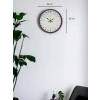 Mey İthalat® 36 Cm Mor 24 Saat Göstergeli Özel Tasarım Duvar Saati